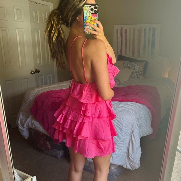 Mable Pink Ruffle Dress - Picture 2 of 2